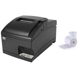 Star Micronics SP742ME Ethernet Receipt Printer, Compatible with Square and Clover, Impact, Auto Cutter, Power Supply and Cable Included and 2 Rolls of Epsilont Paper