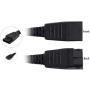 VoiceJoy USB to Quick Disconnect Adapter for Jabra GN QD Headsets with Adjustable Volume and Microphone Mute Switch
