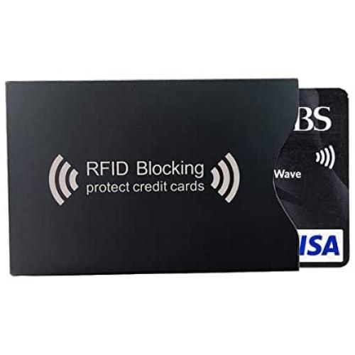 RFID Sleeves Credit Card Sleeve – Credit Card Protector Sleeves Blocks Credit Cards Transfer of Data Protecting Against Thieves Electronic Pickpocketing – 10 PCS Black