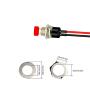 CenryKay 24PCS 1A 250V AC 2 Pins SPS-110 Momentary Mini Push Button Switch Normal Open Button Switch Copper Foot 7MM with Pre-soldered Wires (Push Button Switch Wires)