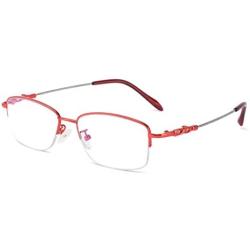 Alsenor Progressive Multifocal Computer Reading Glasses Blue Light Blocking Reader Glasses Frame For Men and Women (Red, 2.0 x)
