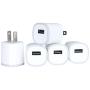 Spark Electronics 5PC 1 Port Rapid Speed [Matte White] Tapered Universal USB Power Adapter Wall Charger Compatible with Apple iPhone 7 7 Plus 6 6S Plus 5 s C Samsung Galaxy S7/S6 Edge Note Nokia