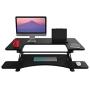 Halter Standing Riser Converter Desk Organizer, 36 Inch Stand Up Desk Monitor Mount, Laptop and Monitor Stand, Height Adjustable Desktop Workstation with Keyboard Tray Computer Stand