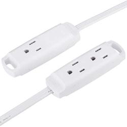 MAXIMM NEW 360 Degree Rotating Flat Extension Cord 1 FT Multi 3 Outlet Power cord Grounded 16 AWG UL Approved