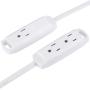 MAXIMM NEW 360 Degree Rotating Flat Extension Cord 1 FT Multi 3 Outlet Power cord Grounded 16 AWG UL Approved