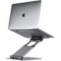 Ergonomic Laptop stand for desk, Adjustable height up to 20'', Laptop riser computer stand for laptop, Portable laptop stands, Fits MacBook, Laptops 10 15 17 inches, Laptop holder and Laptop desk stand