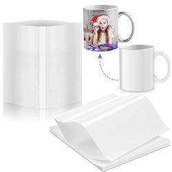 80 Pieces Sublimation Shrink Wrap Sleeves Heat Transfer Shrink Film Shrink Wrap Sheet Shrink Wrap Bags for Tumblers, Cups, Mug, Blanks Sublimation, 7 x 7 Inch
