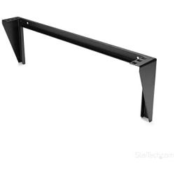 StarTech.com 1U Wall Mount Patch Panel Bracket – 19 in – Steel - Vertical Mounting Bracket for Networking and Data Equipment (RK119WALLV),Black