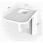 WALI Wall Outlet Shelf Standard Vertical Duplex Décor Outlet with Cable Channel for Cell Phone, Dot 1st and 2nd 3rd Gen, Google Home, Speaker up to 10 lbs (OLS002-W), White, (Pack of 2)