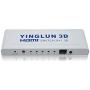 YINGLUN 5x1 HDMI Switch Support Full HD 1080P and 3D with IR Wireless Remote and AC Power Adapter HDMI1.4（5 inputs 1 output