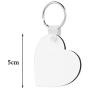 Fbaby 10pcs DIY Sublimation Double-Sided Heat Transfer Keychain Blanks Wooden Hard Board Key Rings White Blank MDF Key Chain for Heat Press (Heart-Shaped)