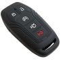 BAR Autotech Remote Key Silicone Rubber Keyless Entry Shell Case Fob and Key Skin Cover fit for Ford Mustang Fusion Lincoln MKZ MKC F-450 F-150 2015 Ford Fusion SE (1 Pair) (Black)