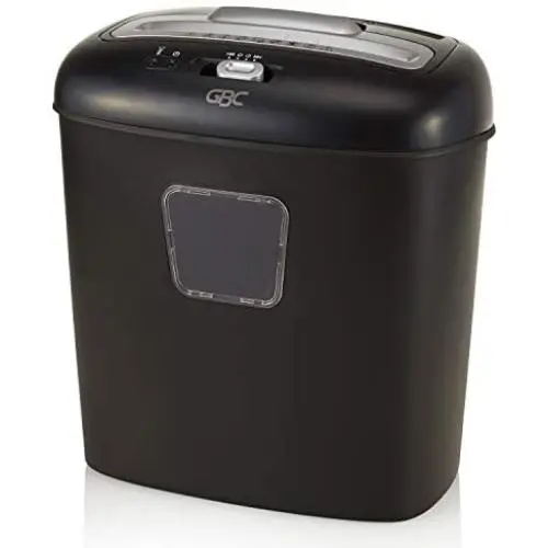 Swingline GBC Paper Shredder, 10 Sheet Capacity, Super Cross-Cut, 1 User, Personal, EX10-05 (1757393) ,Black , 10 Sheets