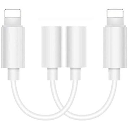 Lighting to 3.5 mm Headphone Adapter Earphone Earbuds Adapter Jack 2 Pack,Easy Use,Compatible with Apple iPhone 11 Pro Max X/XS/Max/XR 7/8/8 Plus Plug and Play GPS System Cases