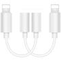 Lighting to 3.5 mm Headphone Adapter Earphone Earbuds Adapter Jack 2 Pack,Easy Use,Compatible with Apple iPhone 11 Pro Max X/XS/Max/XR 7/8/8 Plus Plug and Play GPS System Cases
