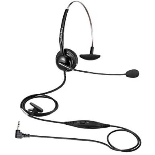 Beebang 2.5mm Cordless Phone Headset, Telephone Headset with Noise Canceling Mic Work for AT&T Panasonic Cisco Grandstream Polycom Vtech Uniden and Wireless Dect Phones