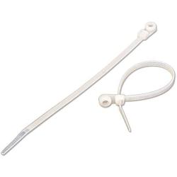 NavePoint 8 Inch Mount Head Screw Cable Wire Zip Tie 50 lbs Natural White 1000 Pack Lot Pcs