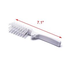 Antrader Folding Hair Brush, Plastic Straight Travel Size Pocket Comb Massage Hairdressing Tools, White 3 Pack