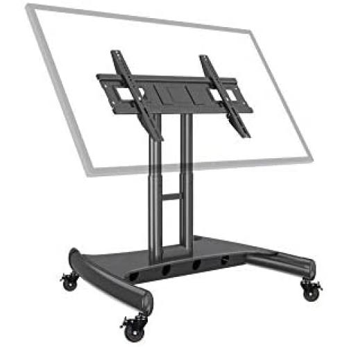 NB North Bayou Mobile TV Cart for 32-70” LED Touch Screen TV Stand for All-in-One Computer Portrait Screen with Load Capacity of 100lbs Height Adjustable Stand AVA50-B
