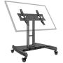 NB North Bayou Mobile TV Cart for 32-70” LED Touch Screen TV Stand for All-in-One Computer Portrait Screen with Load Capacity of 100lbs Height Adjustable Stand AVA50-B
