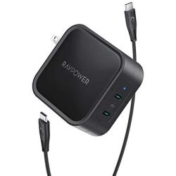 USB C Charger for MacBook Pro Air, RAVPower 90W 2-Port Wall Charger PD 3.0 GaN Type C Fast Charging Adapter Compatible with iPad Pro, iPhone 12 Mini Pro Max, Galaxy S9 S8, Nintendo Switch and More