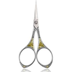 BIHRTC Stainless Steel European Vintage Floral Scissor for Embroidery, Sewing, Craft, Art Work & Everyday Use