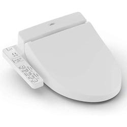 TOTO SW2034#01 C100 Electronic Bidet Toilet Cleansing Water, Heated Seat, Deodorizer, Warm Air Dryer, and PREMIST, Elongated, Cotton White
