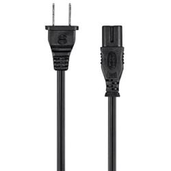 Monoprice AC Power Cord Cable - 3 Feet Without Polarized | 18AWG, 10A (NEMA 1-15P to IEC-320-C7) Black