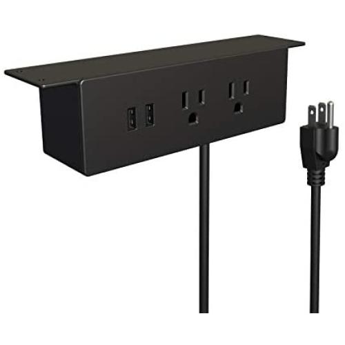 Desk Power Sockets with USB Ports,UL Approval Fast Charging Power Strip Hanging Mount Under Desk Table Edge