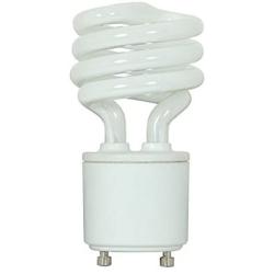 (4 Pack) 13 Watt Mini Spiral - GU24 Base - (60W Equivalent) - T2 Mini-Twist - CFL Light Bulb (Neutral White (3500K), CFL)
