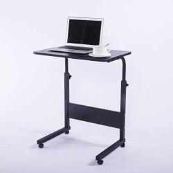 Laptop Cart 23.6'' Mobile Table Fancasa Movable Portable Adjustable Notebook Computer Stand with Wheels (Black)