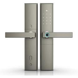 Magic ZC Smart Door Lock with|Handleset|Keypad|Bluetooth|Fingerprint|RFID Card|Touchscreem|Keyless Entry Electronic Deadbolt(Kirsite) Compatible with Google Alexa Make Your Life Easier&Safer