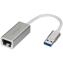 StarTech.com USB 3.0 to Gigabit Network Adapter - Silver - Sleek Aluminum Design for MacBook, Chromebook or Tablet - Native Driver Support (USB31000SA), Standard