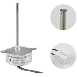 CHANCS TYC-40 AC 12V Small Synchronous Gear Motor 5RPM CW/CCW Inner-screw Shaft Shaft Length 74MM for Christmas decoration