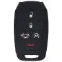WEIBISS 2 Pack 5 Buttons Protective Rubber Smart Key Fob Shell Remote Cover Case Protector Wallet Keyless Jacket for Dodge 2021 2020 2019 Ram 1500 Pickup 68291690AB/AC/AD, Black Red