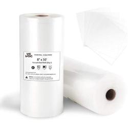 Wevac Vacuum Sealer Bags 8x50 Rolls 2 pack for Food Saver, Seal a Meal, Weston. Commercial Grade, BPA Free, Heavy Duty, Great for vac storage, Meal Prep or Sous Vide