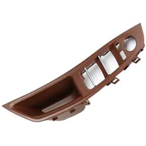 Jaronx Driver Side Door Handle for BMW 5 Series,Window Switch Armrest Panel Left Front Door Armrest Pull Handle for BMW F10/F11 520 523 525 528 530 535 (2010-2016)(Red Wine)