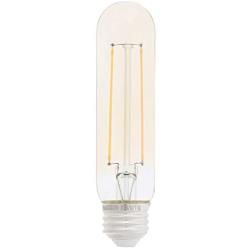 Amazon Basics 40 Watt Equivalent, Clear, Amber, Dimmable, T10 LED Light Bulb | 2-Pack