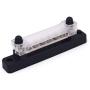 6 Terminal Bus Bar - 150A BusBar Block with Cover, Ground Distribution, Power Distribution Terminal Block w/ 6 M4 Screws + 2 Studs, for Car Boat Marine Caravan RV (New)