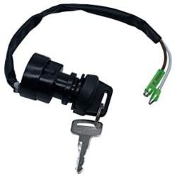 SHUmandala 2 Wires Ignition Key Switch fit Kawasaki Bayou KLF400 KLF300 KLF250 KLF220 4X4 B6 B5 A1/ Prairie KVF400 KVF300 4X4 A1 A2 B1/ MOJAVE KLF110/Lakota KEF300 27005-1201 27005-1159 27005-1132 ATV