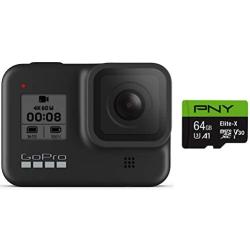 GoPro HERO8 Black + PNY Elite-X 64GB U3 microSDHC Card (Bundle)