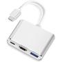 USB-C to HDMI Adapter (Supports 4K / 30Hz) - Type- C 3 in 1 Converter Cable for 2017 / 2018 MacBook Pro, MacBook, Mac Pro, iMac, Chromebook, & More USB 3.0 Type-C Devices