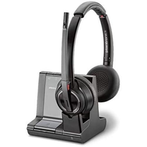 Plantronics SAVI 8200 Series W8220 Wireless DECT Headset System, Built for UC Applications & Soft Phones from Avaya, Cisco, Skype (Renewed)