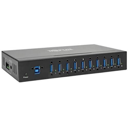 Tripp Lite 10-Port USB 3.0 Hub, Industrial USB Splitter for USB Charging and Data Transfer, 5 Gbps, Iron Housing (U360-010-Ind)