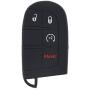 LemSa 2Pcs Silicone Keyless Entry Remote Car Smart Key Fob for Dodge Durango Journey Dart Challenger Jeep Renegade Fiat M3N-40821302 / M3M-40821302, Black