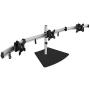 SIIG Premium Aluminum Triple Monitor Stand - Adjustable Height 3 Monitors 13'' to 27'' 17.6 lbs Each VESA 75 and 100 Compatible Full Motion (CE-MT2111-S1)