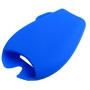 BAR Autotech Remote Key Silicone Rubber Keyless Entry Shell Case Fob and Key Skin Cover fit for Chrysler Town, Country Van, Dodge Grand Caravan, Volkswagen Routan (1 Pair) (Black+Blue)