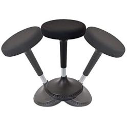 WOBBLE STOOL Standing Desk Balance Chair for Active Sitting. Tall ergonomic adjustable height swiveling leaning perch perching ergonomic sit stand high computer chair swivels 360 for adults kids