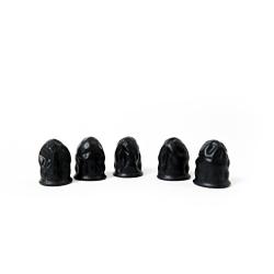 Bertech Static Dissipative Latex Conductive Finger Cots, Powder-Free, Large, Black (Pack of 720)