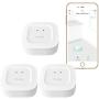 Smart Water Leak Sensor 3 Pack, YoLink 1/4 Mile Worlds Longest Range Wireless Water Sensor Works with Alexa IFTTT, Water Leak Detector with App Notifications, Remote Monitoring - YoLink Hub Required